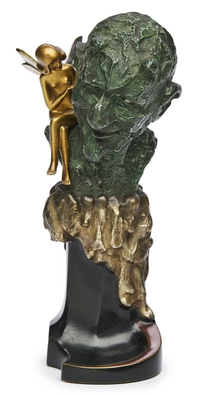 Bronze Roland Paris: "Das Geheimnis", wohl um 1930.
